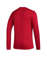 Adidas Men's Red Chicago Fire 2023 Club Dna Long Sleeve Aeroready T-Shirt