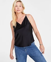 On 34th Women's Satin Double V-Neck Tank, Created for Macy's
