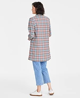 On 34th Women's Plaid Car Coat, Created for Macy's