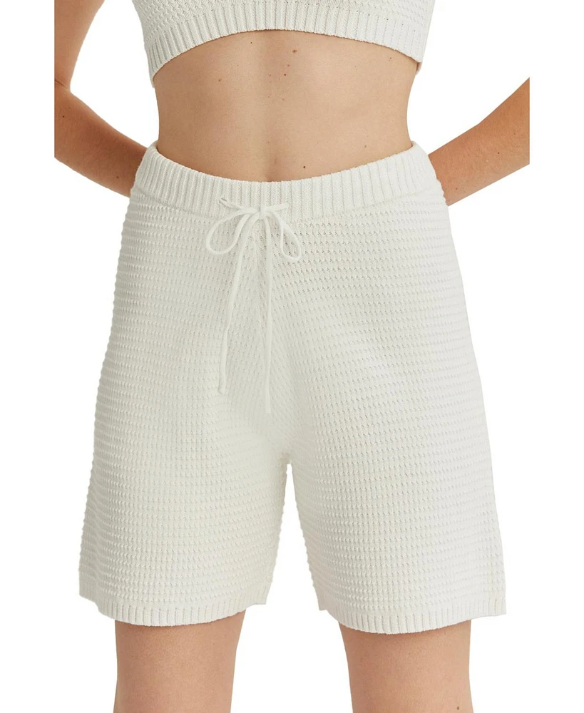 Crescent Women's Odalis Drawstring Waffle Shorts