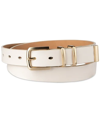 Calvin Klein Women's Modern Mixed-Media Skinny Belt