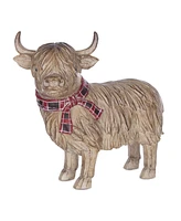 Slickblue Set of 2 Highland Cow Winter Figurines Seasonal Decor for Home