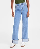 On 34th Women's Wide-Cuff Wide-Leg Jeans, Created for Macy's