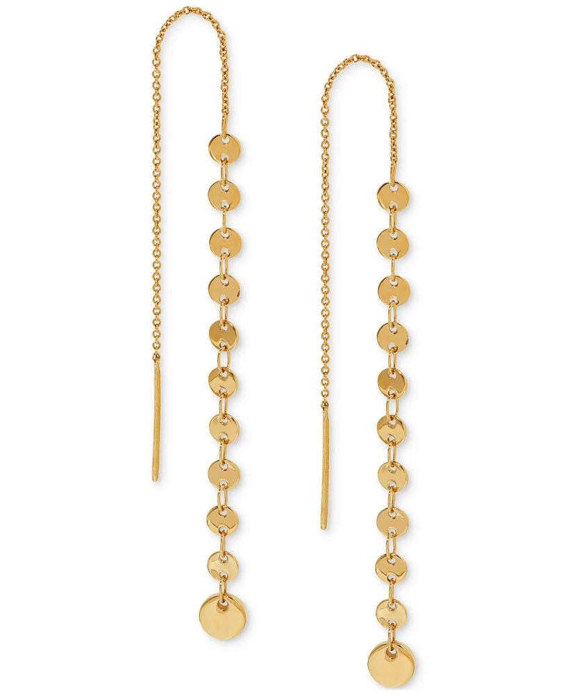 Nadri 18k Gold-Plated Coin Threader Earrings