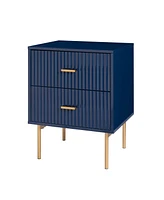 Hulala Home Manufactured Wood Jonah 2-Drawer Nightstand with 2 Drawers