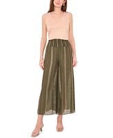 Vince Camuto Women's Smocked Striped Wide-Leg Pants