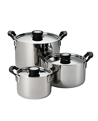 Tramontina TriPly Clad Stainless Steel 6 Pc Cookware Set