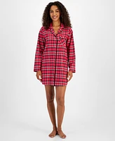 Charter Club Women's Cotton Flannel Sleepshirt, Created for Macy's