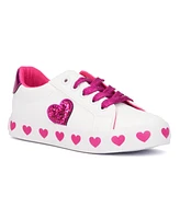 Olivia Miller Little Girls Heart Outsole Low Top Sneakers