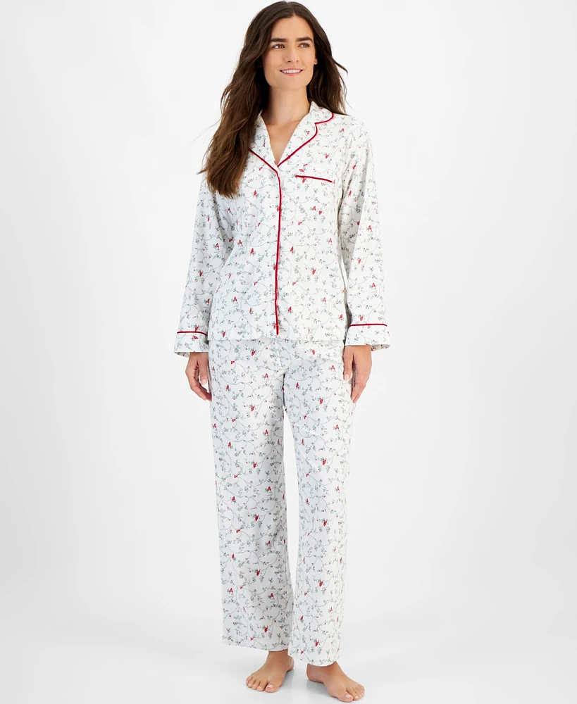 Charter Club Women's 2-Pc. Cotton Flannel Packaged Pajamas Set