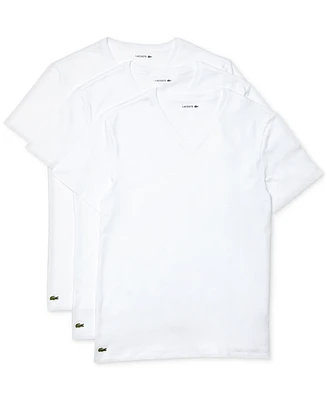 Lacoste Men's 3-Pack Regular Fit V-Neck Undershirts