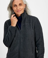 Style & Co Petite Polar Fleece Zip-Front Jacket, Created for Macy's