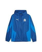 Puma Men's Blue Olympique Marseille 2023/24 Pre-Match Anthem Full-Zip Hoodie Jacket