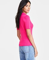 On 34th Women's Johnny Collar Short-Sleeve Pullover, Created for Macy's