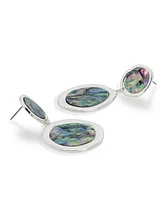 Robert Lee Morris Soho Abalone Round Double Drop Earrings