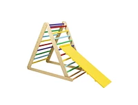 Slickblue Foldable Wooden Climbing Triangle Indoor Home Climber Ladder