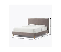 Simplie Fun Vireo Upholstered Platform Bed - Tungsten Gray - Queen