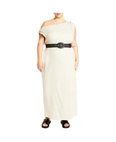 City Chic Plus Millie Maxi Off Shoulder Dress