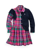 Polo Ralph Lauren Toddler and Little Girls Plaid Cotton Twill Shirtdress