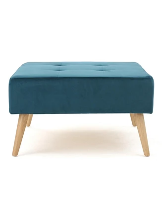 Simplie Fun Versatile Square Ottoman with Tufted Top for Seating or End Table