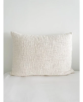 Anaya Home Cotton White Boucle Dutch Euro Pillow 28x36