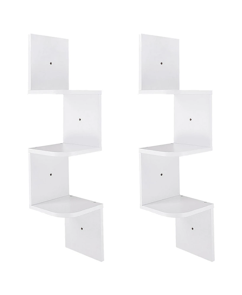 Yescom Pack 3 Tiers Wall Mount Corner Shelf Display Shelves Organizer Gradienter Dorm