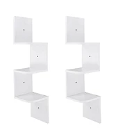 Yescom Pack 3 Tiers Wall Mount Corner Shelf Display Shelves Organizer Gradienter Dorm