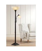 Regency Hill Garver Traditional Torchiere Floor Lamp 2