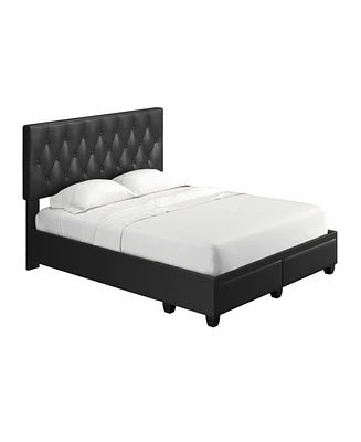 Boyd Sleep Verona Upholstered Platform Bed Frame with Storage Drawers