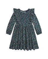 Polo Ralph Lauren Big Girls Floral Smocked Cotton Jersey Dress