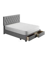 Boyd Sleep Boyd Salerno Upholstered Platform Bed Frame with Storage Drawers