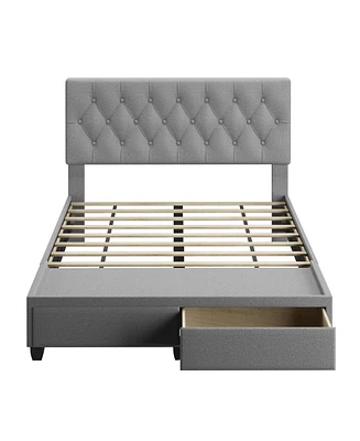 Boyd Sleep Boyd Salerno Upholstered Platform Bed Frame with Storage Drawers