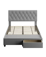 Boyd Sleep Boyd Salerno Upholstered Platform Bed Frame with Storage Drawers