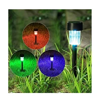 Maggift 12-Pack Solar Outdoor Pathway Lights Weather Resistant for Lawn Patio Driveway