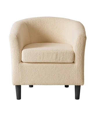 Amber & Emily Boucle Barrel Chair