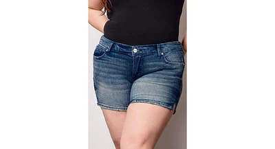 Slink Jeans Plus Size Denim Side Vents Shorts