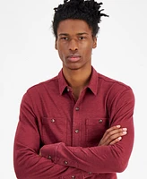 Sun + Stone Men's Regular-Fit Button-Down Knit Shirt, Created for Macy's