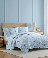 Laura Ashley Peony Garden Reversible Piece Quilt Set