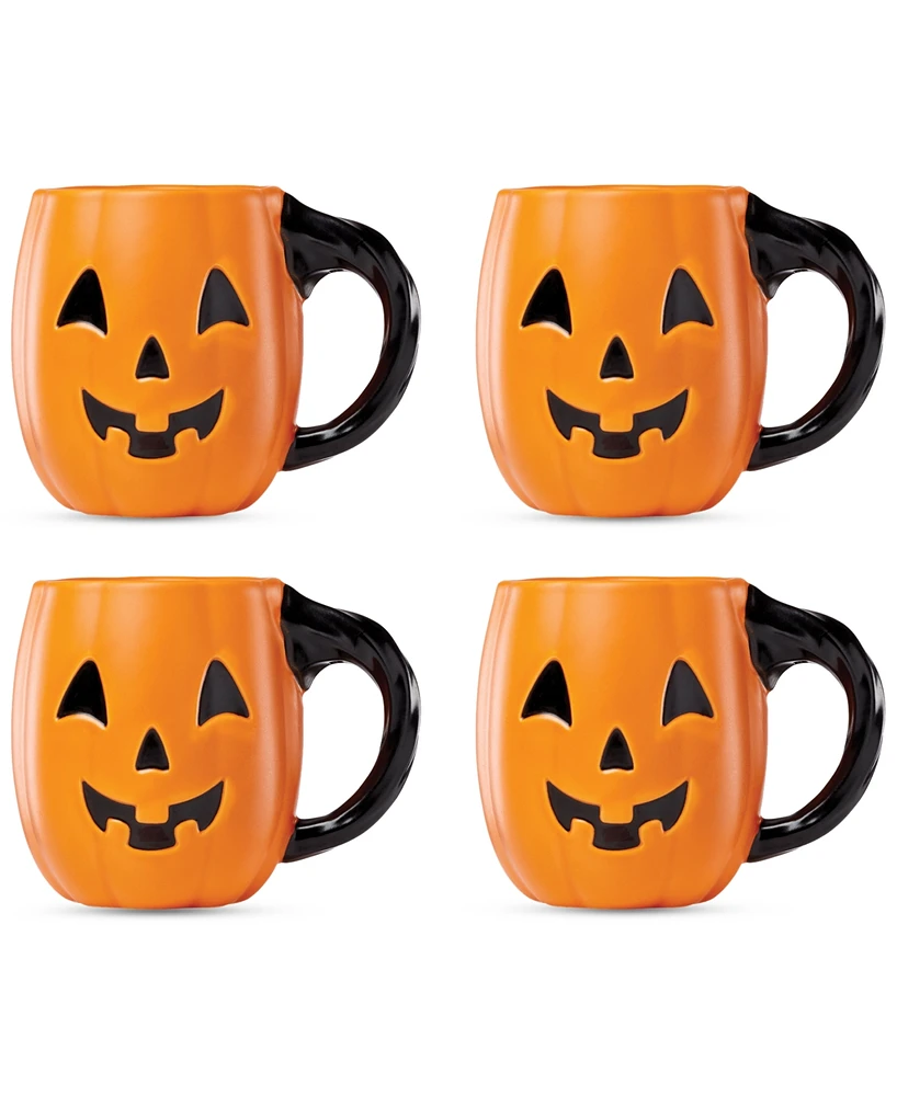 Lenox Porcelain Pumpkin Mugs, Set of 4