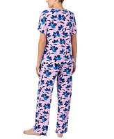 Sanctuary Women's 2-Pc. Short-Sleeve Floral Pajamas Set