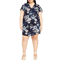 City Chic Plus Megan Print Dress