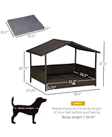 Streamdale Furniture Durable Outdoor Dog Bed with Cozy Cushion and Canopy
