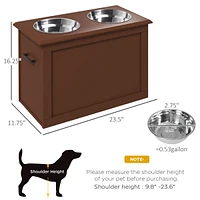 Streamdale Furniture Premium Elevated Dog Feeder with Storage, 2 Large Dog Bowls