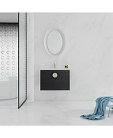 28 Inch Soft Close Doors Bathroom Vanity With Sink, For Small Bathroom