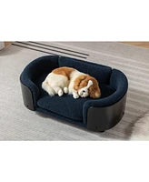 Streamdale Furniture Stylish Contemporary Dog Bed with Washable Cushion and Chic Wood Legs