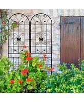 Streamdale Furniture Extendable Garden Trellises 80" Tall, Rust-Resistant, Supports Vines & Climbing Plants