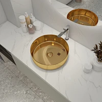 Streamdale Furniture Ceramic Circular Vessel Bathroom Sink Art Sink (BAA0014012KK)