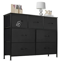 Streamdale Furniture 7 storage Spaces, assembled wardrobe lockers, bedroom furniture lockers, black