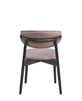 Simplie Fun Lanae Side Chair (Set-2), Gray Fabric & Black Finish