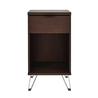 Industrial Nightstand with Storage for Modern Bedroom